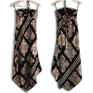 LAUNDRY / by Shelli Segal 100% Silk Scarf Style Halter Dress Sz 10 Flawed